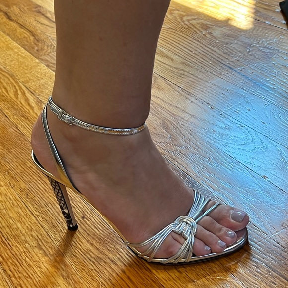 Giuseppe Zanotti Vicini Argento Heeled Sandals - Picture 5 of 8